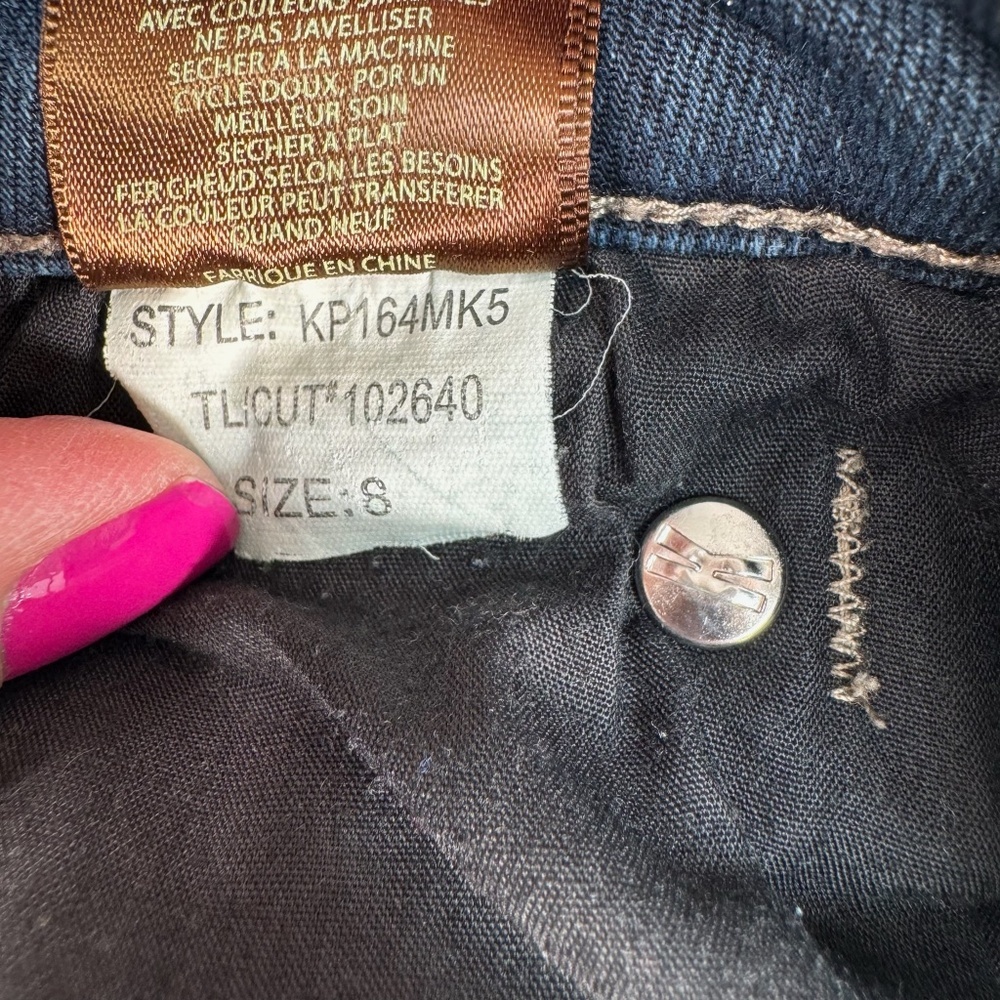 Kut From The Kloth Mia Toothpick Skinny Jeans Womens Size 8 Dark Wash Mid Rise - Picture 9 of 16
